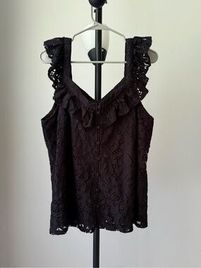 torrid Black Lace Ruffle Camisole